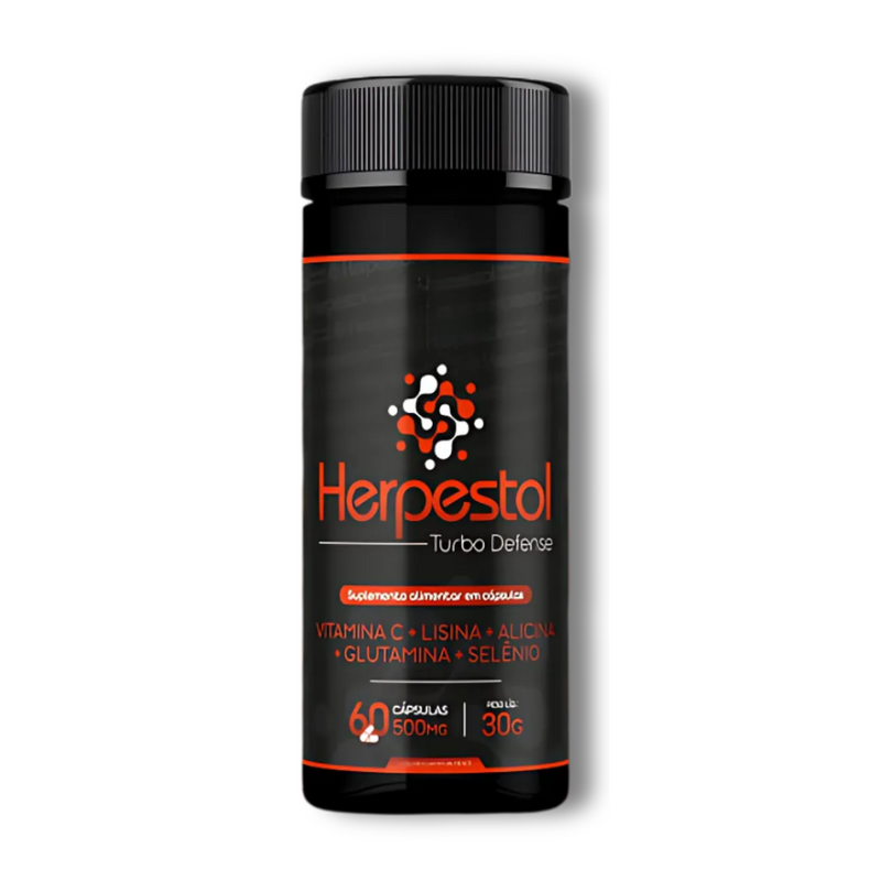 Herpestol Original 30 Cápsulas - Apoio ao Organismo em Casos de Herpes - Frete Grátis