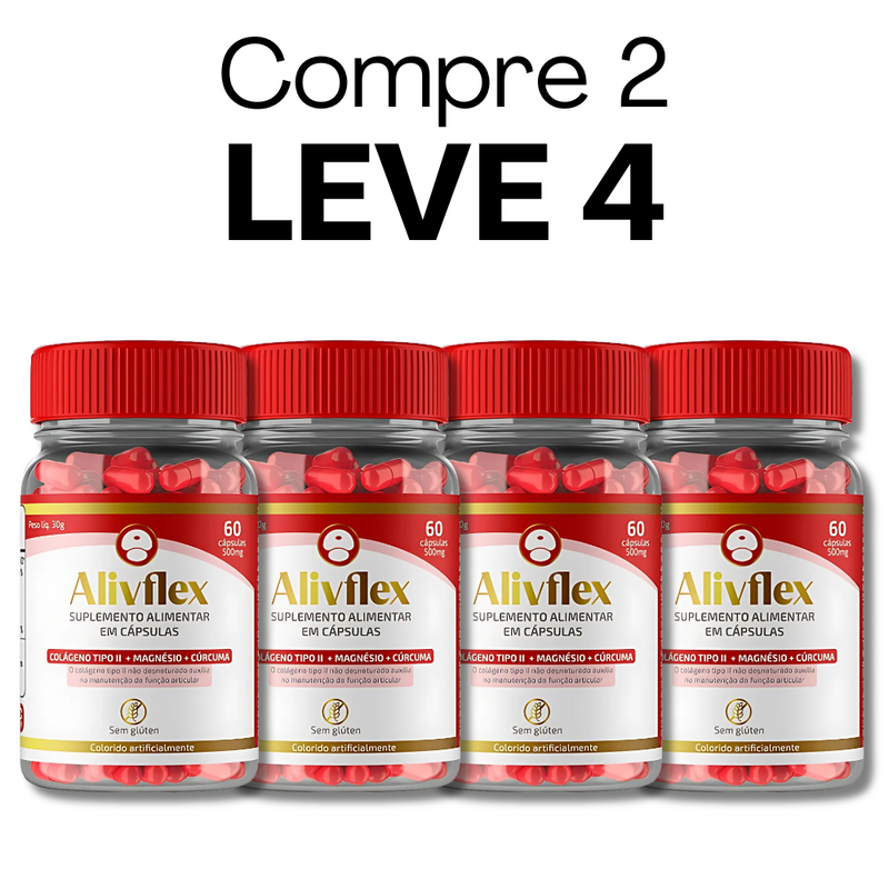 AlivFlex Original 60 Cápsulas - Suplemento Articular Completo - Frete Grátis