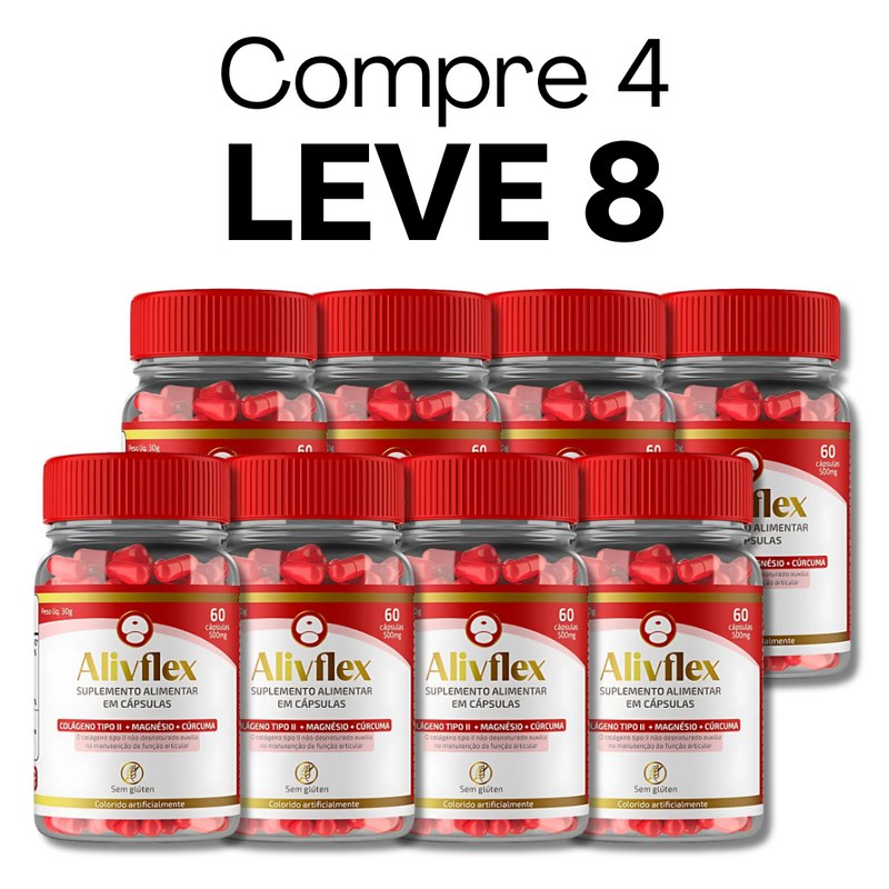 AlivFlex Original 60 Cápsulas - Suplemento Articular Completo - Frete Grátis