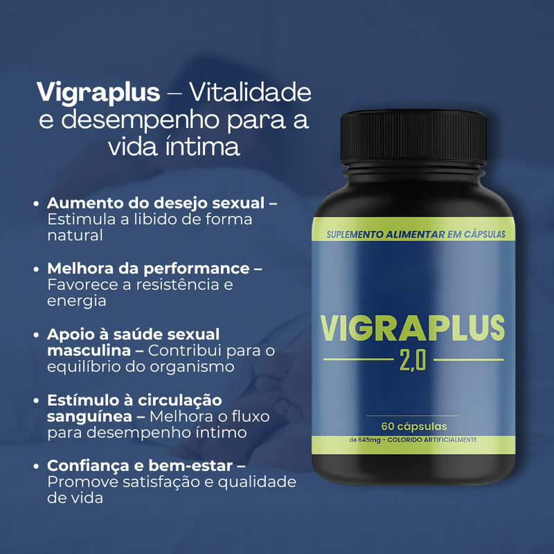Vigraplus  -  60 Cápsulas - Desempenho para a Vida Íntima + Frete Grátis