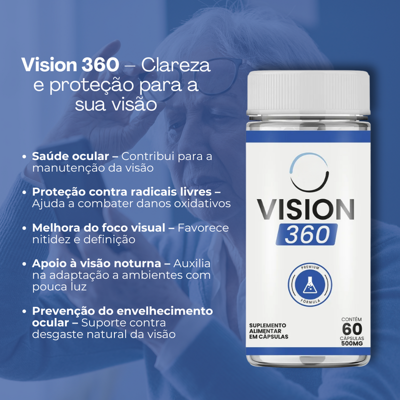 Vision 360 -  60 Cápsulas - Proteção para a Sua Visão + Frete Grátis