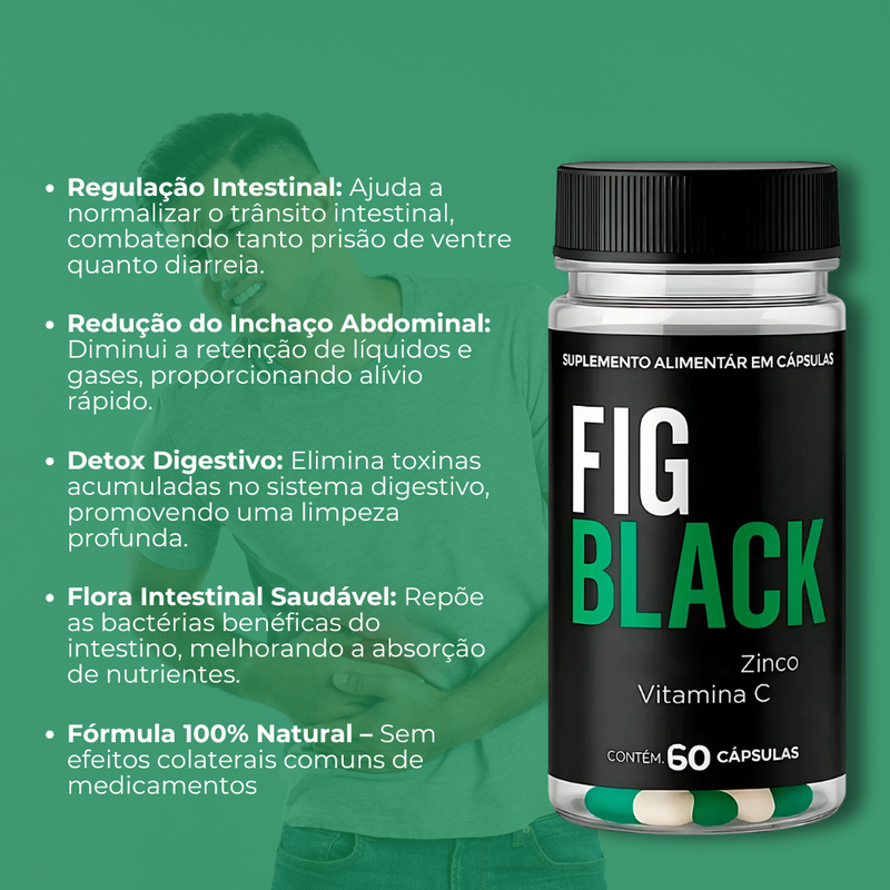 Fig Black Original 60 Cápsulas - Equilíbrio da Saúde Metabólica - Frete Grátis