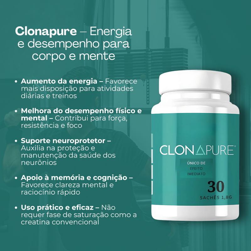 Clonapure  -  30 Sachês - Energia e Disposição Diária + Frete Grátis